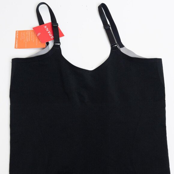 Spanx Open-Bust Mid-Thigh Bodysuit Very Black XL - Picture 8 of 14